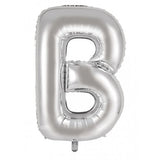 Giant Letter Balloon B Silver Foil 86cm #213901
