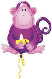 Jungle Monkey Foil Purple 70cm Balloon #115029
