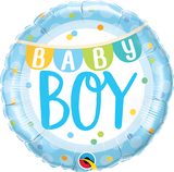 Baby Boy Foil Polka Dot Bunting Balloon #85901