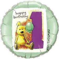 Happy 1st birthday Newtons Law 45cm foil balloon #96419
