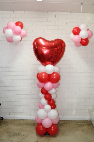 Love Heart Balloon Column