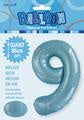 Baby Blue Number 9 Foil 86cm Balloon #50669