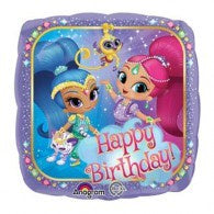 Shimmer & Shine Foil Happy Birthday 43cm Balloon #33941