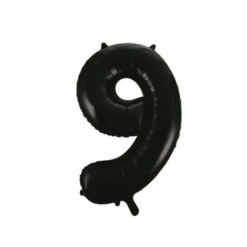Giant INFLATED Black Number 9 Foil 86cm Balloon #213789