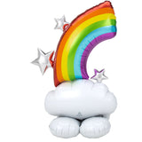 Rainbow & Cloud Giant Airloonz Foil Balloon #4246211