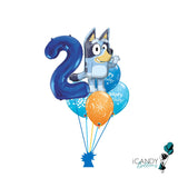 Bluey Number Birthday Balloon Bouquet Kit #BlueyNumber