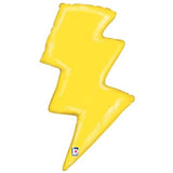 Yellow Lightening Bolt Foil Supershape Balloon #35868