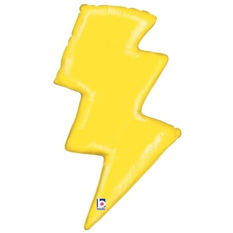 Yellow Lightening Bolt Foil Supershape Balloon #35868