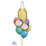 Birthday Gold Champagne Extravaganza Balloon Bouquet