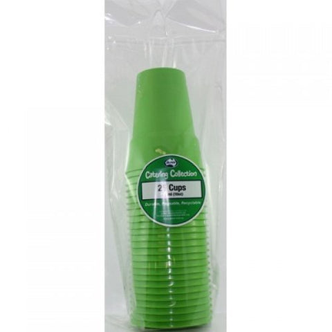 Lime Green Plastic Cups 285ml 25pk