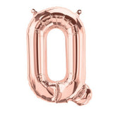 Rose Gold Letter Q Balloon AIR FILLED SMALL 41cm #01353