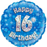 16th Birthday Foil Blue Balloon Oaktree #227963