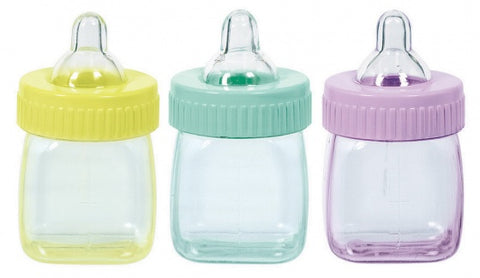 Baby Shower Favor Mini Pastel Bottles 6pk