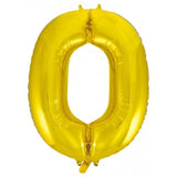 Giant INFLATED Gold Number 0 Zero (Yellow Gold) Foil 86cm Balloon #213710
