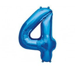 Blue Number 4 Balloon 41cm #00456