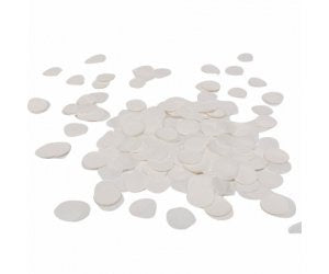 White Paper Confetti 2.5cm Dots 15g