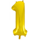 Giant INFLATED Gold Number 1 (Yellow Gold) Foil 86cm Balloon #213711