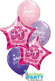90th Birthday Pink Star Dazzler Bouquet #90BD06