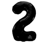 Giant INFLATED Black Number 2 Foil 86cm Balloon #213782