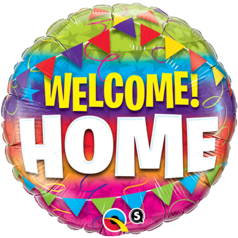 Welcome Home Foil 45cm Bunting Balloon #45245