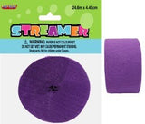 Purple Lilac Crepe Paper Streamer 24m (Pretty Purple)