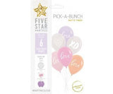 Love Pick-A-Bunch Balloon Assortment 6pk UNFILLED