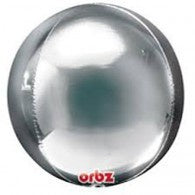 Silver Foil Orbz Balloon INFLATED #28201