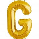 Gold Letter F foil Balloon AIR FILLED SMALL 41cm #00573