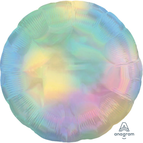 Pastel Iridescent Round Foil 45cm Balloon INFLATED #39451