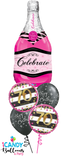 70th Birthday Pink Champagne Celebrate Balloon Bouquet #70BD11
