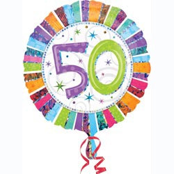50th Birthday Foil 45cm Radiant Balloon #16071