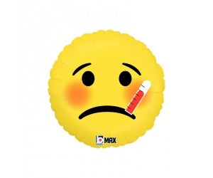 Emoji Foil Sick Face Balloon #35681
