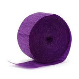 Purple (Deep) Crepe Paper Streamers 24m