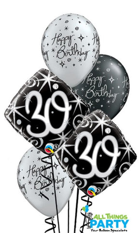 30th Birthday Sparkle & Swirls Bouquet #30BD02