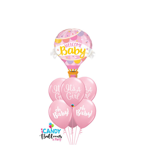 Baby Girl Hot Air Balloon Splendor Bouquet