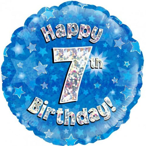 7th Birthday Blue Foil 45cm Balloon #227871