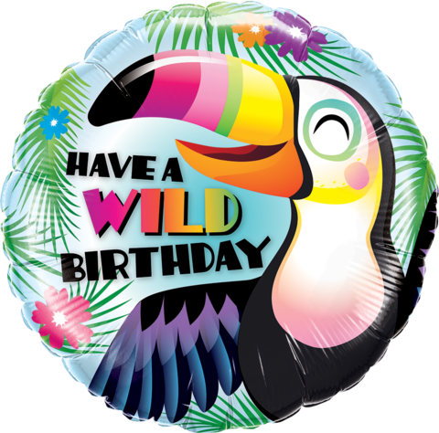 Toucan Wild Party Foil 45cm Balloon #7866