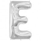 Silver Letter E Small 41cm AIR FILLED ONLY Balloon #00483