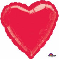 Red Heart Foil 43cm Balloon INFLATED #10584