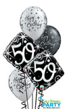 50th Birthday Sparkle & Swirls Dazzler Balloon Bouquet #50BD02