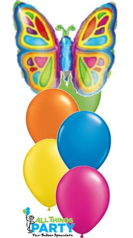 Bright Butterfly Balloon Bouquet INFLATED
