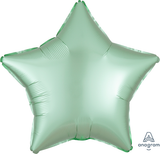 Pastel Mint Green Satin Luxe Foil Star 43cm Balloon INFLATED #39915