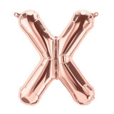 Rose Gold Letter X Balloon AIR FILLED SMALL 41cm #01360