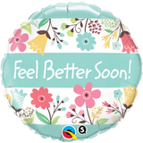 Feel Better Soon Flower Foil 45cm Balloon #16983