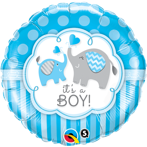 Its A Boy Elephant Foil 45cm Balloon #45109