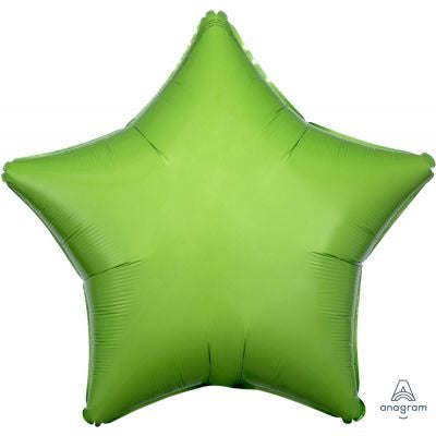 Kiwi Lime Green Star Foil 45cm Balloon INFLATED #23025