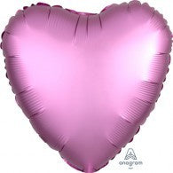 Pink Heart Foil Flamingo Satin 43cm Balloon INFLATED #36822