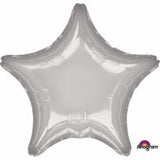 Silver Star Foil 48cm Balloon INFLATED #30576