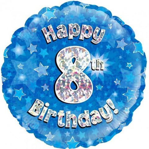 8th Birthday Blue Foil 45cm Balloon #227888