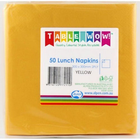 Yellow Lunch Napkins 50pk #772110